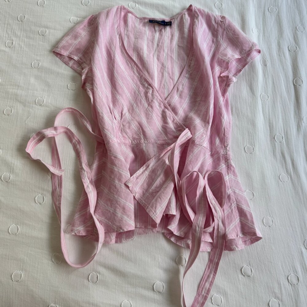 Ralph Lauren pink striped linen shirt